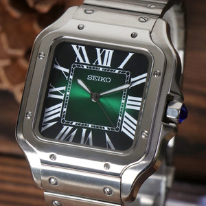 Seiko Mod Santos Emerald