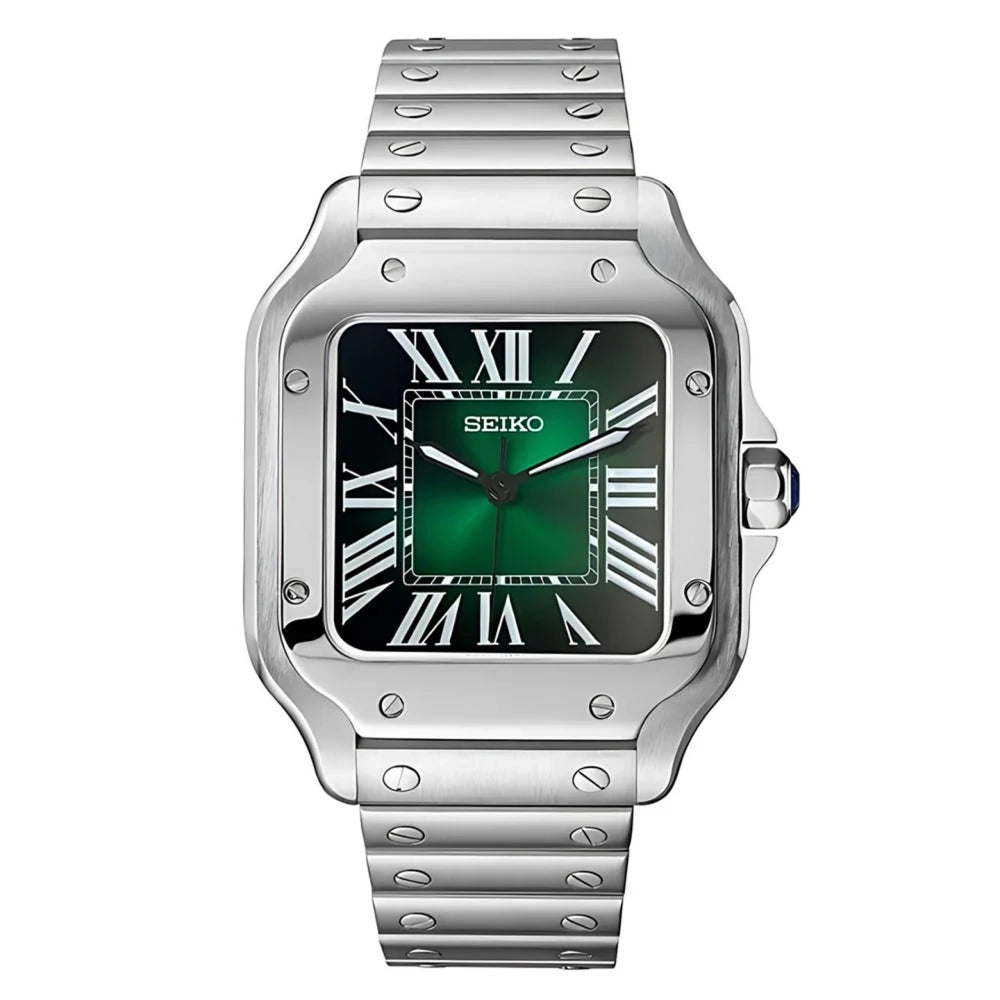 Seiko Mod Santos Emerald