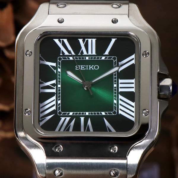 Seiko Mod Santos Emerald