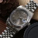 Seiko Mod Datejust Roman Grey