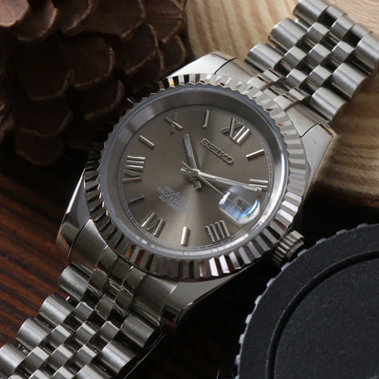 Seiko Mod Datejust Gris Romain