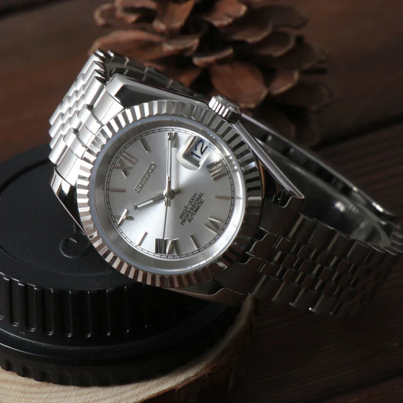 Seiko Mod Datejust Blanche