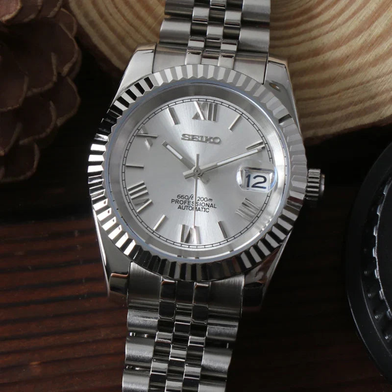 Seiko Mod Datejust Blanche