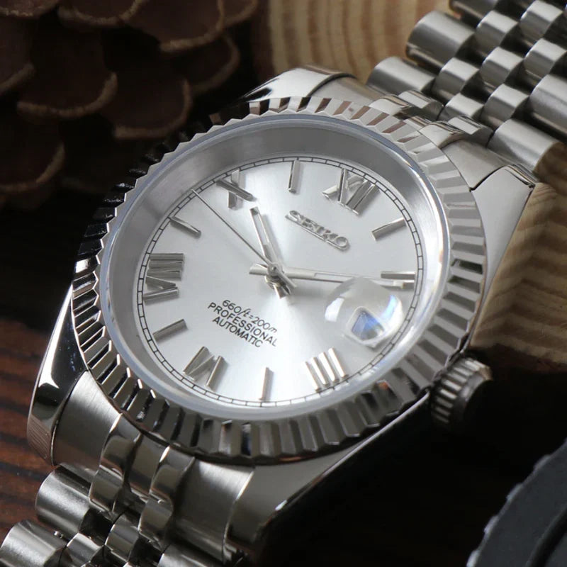 Seiko Mod Datejust Blanche