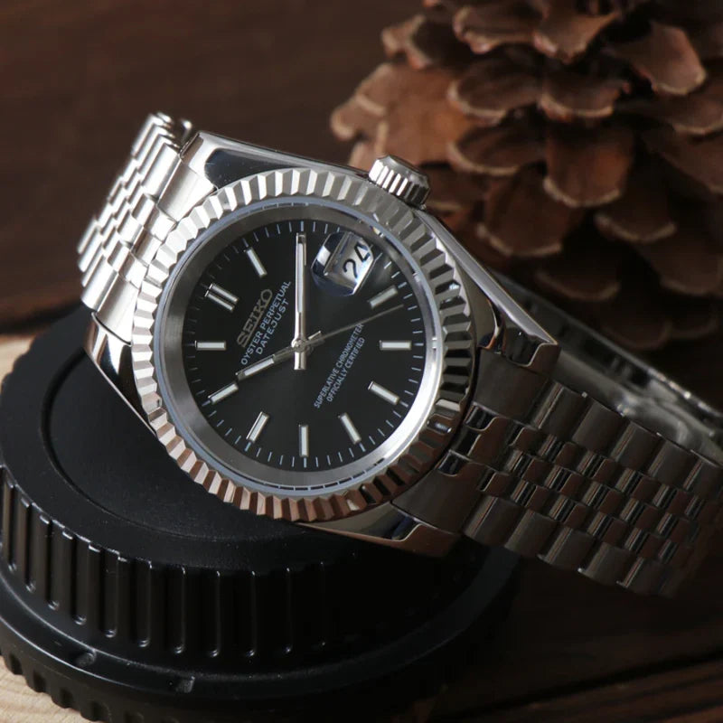 Seiko Mod Datejust Noir
