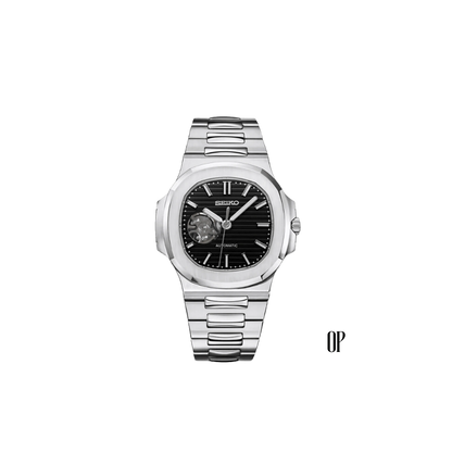 seiko-mod-nautilus-open-heart-black