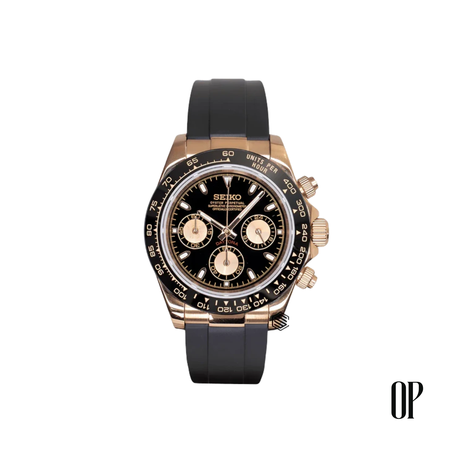 Seiko Mod Daytona Rose Gold