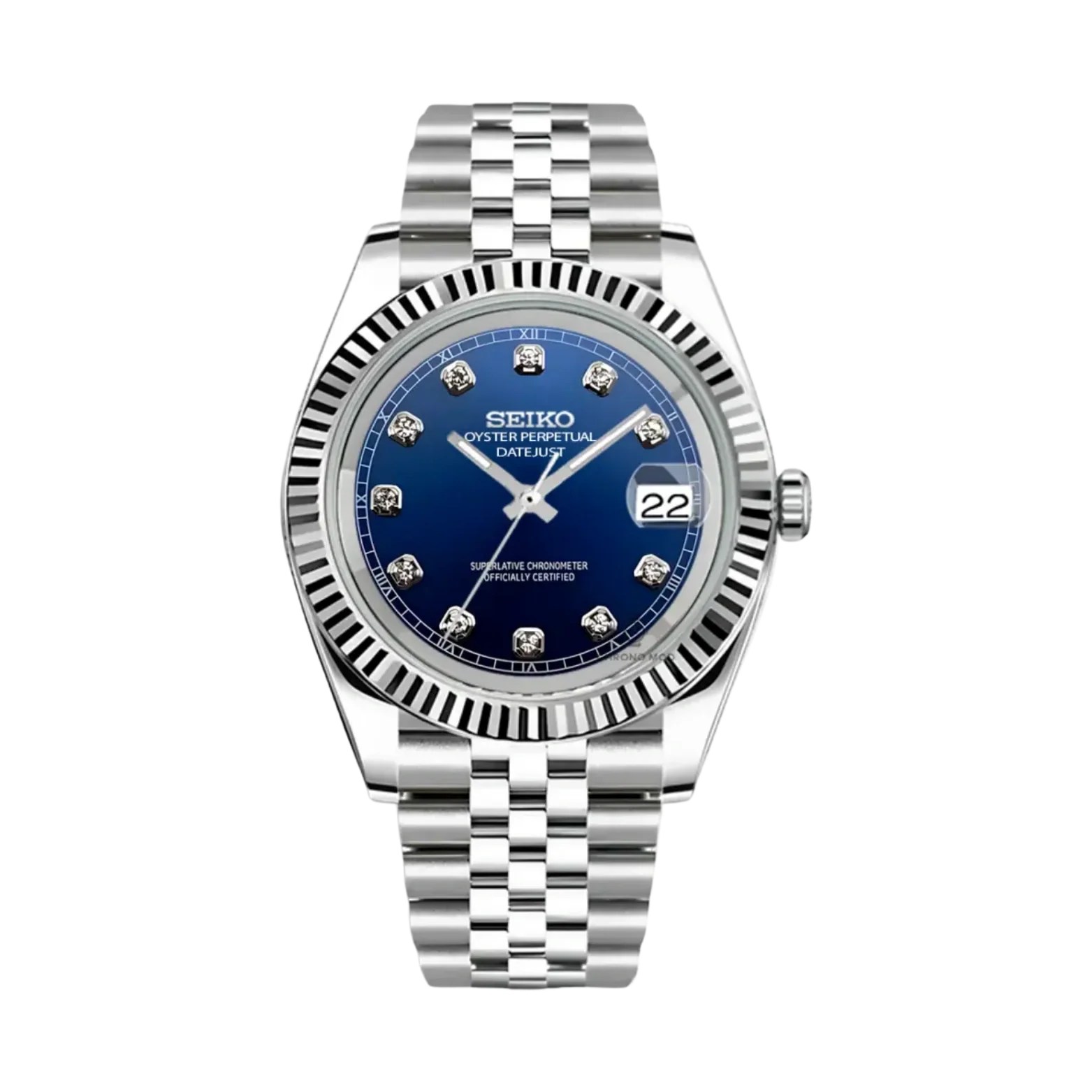Seiko Mod Datejust Blue Gem