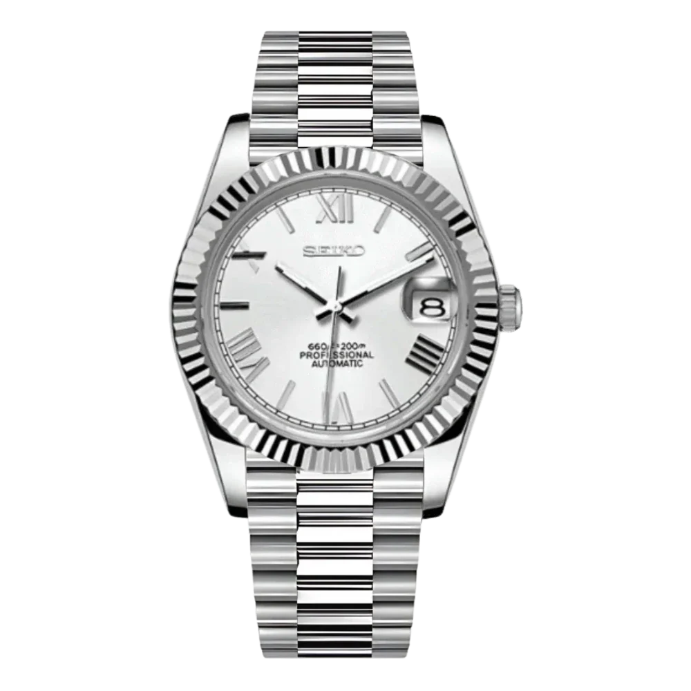 Seiko Mod Datejust Blanche