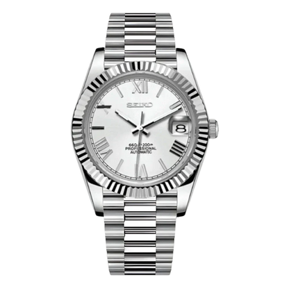 Seiko Mod Datejust Blanche