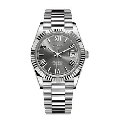 Seiko Mod Datejust Gris Romain