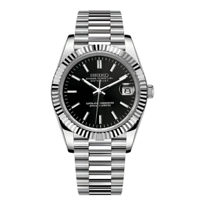Seiko Mod Datejust Schwarz