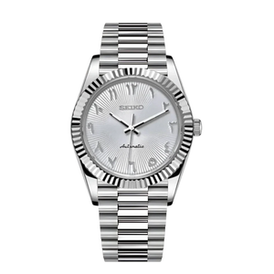 Seiko Mod Datejust Arabo Bianco