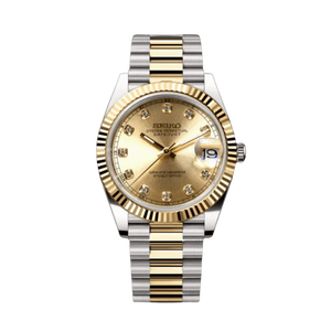 Seiko Mod Datejust Gem Gold Two Tone.