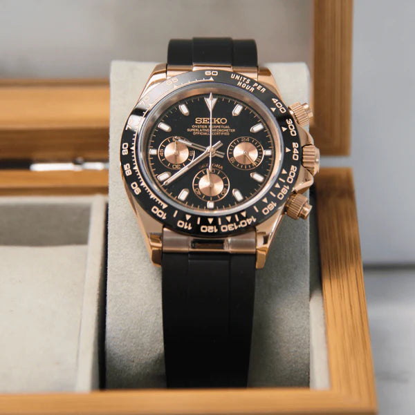 Seiko Mod Daytona Rose Gold