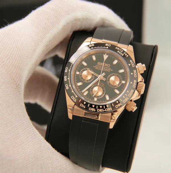 Seiko Mod Daytona Rose Gold