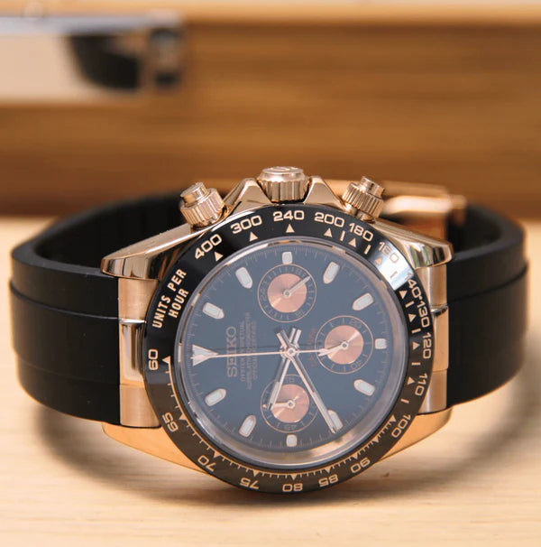 Seiko Mod Daytona Rose Gold