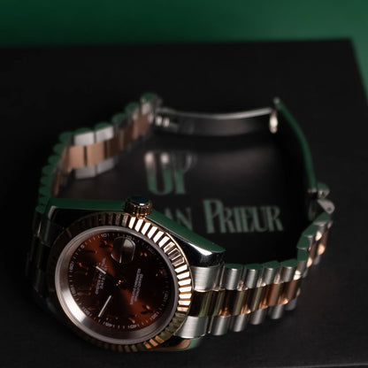 Seiko Mod Datejust Arabic Brown Two Tone