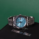 Seiko Mod Datejust Arabic Light Blue