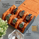 Hexagon Black Orange 6 Slot Watch Box