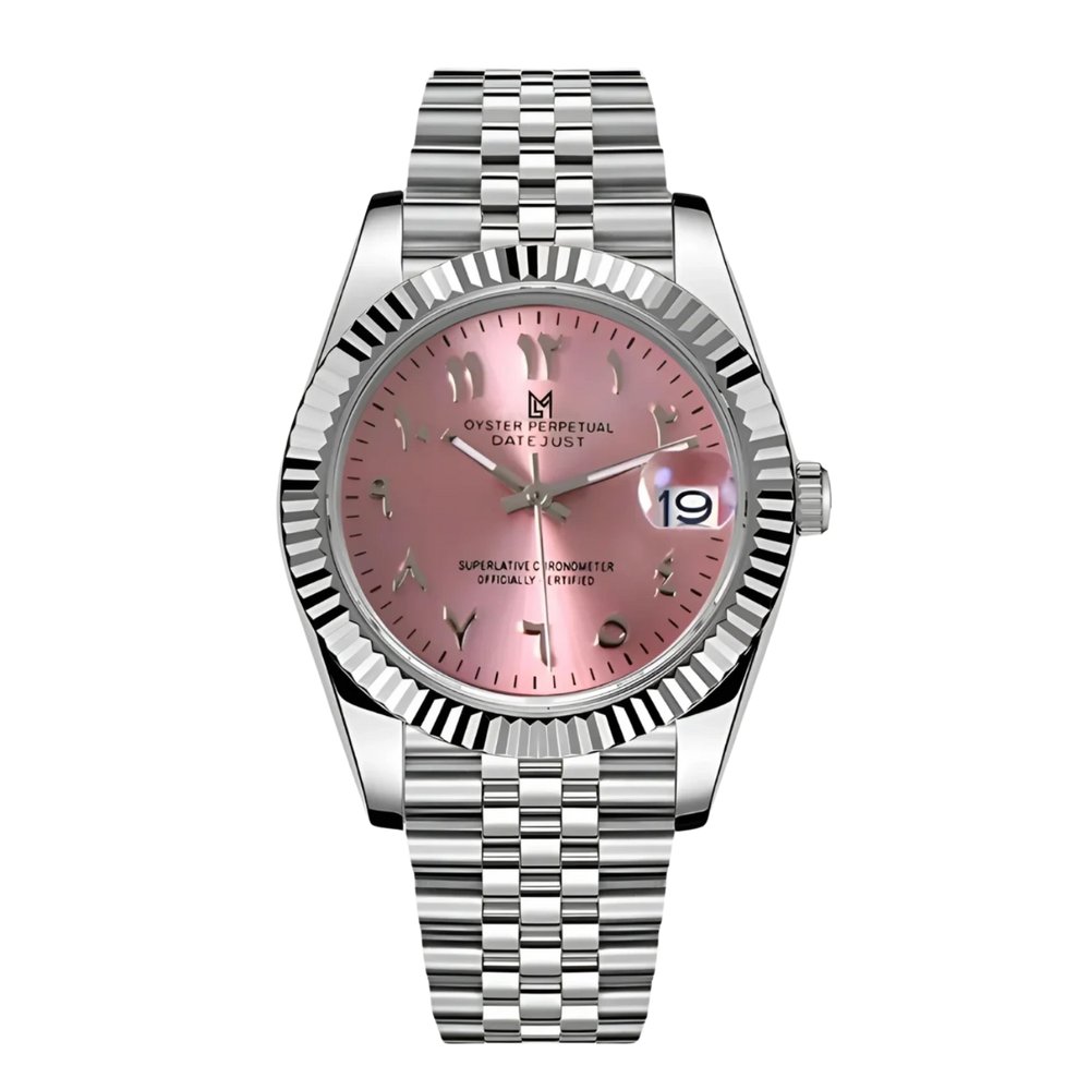 Seiko Mod Datejust Arabic Pink.