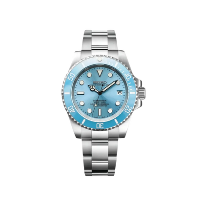 Seiko Mod Submariner Baby Blue.