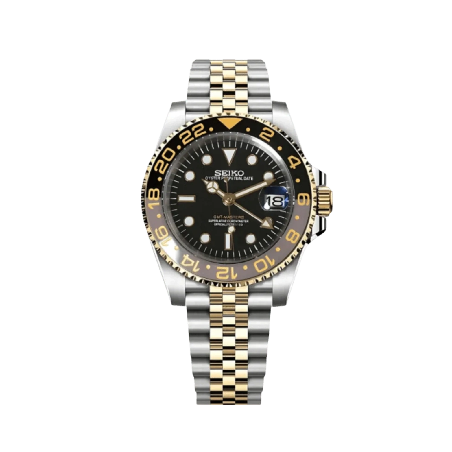Seiko Mod GMT Master II Two-Tone.