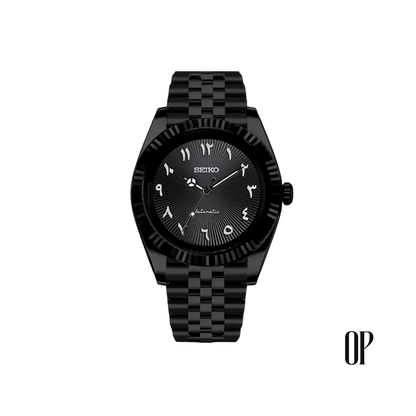 Seiko-Mod-Datejust-Arabic-Panthera-Black
