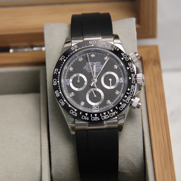 Seiko Mod Daytona Black