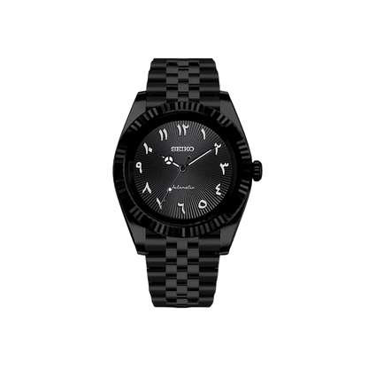 Seiko Mod Datejust Arabic Panthera Black.