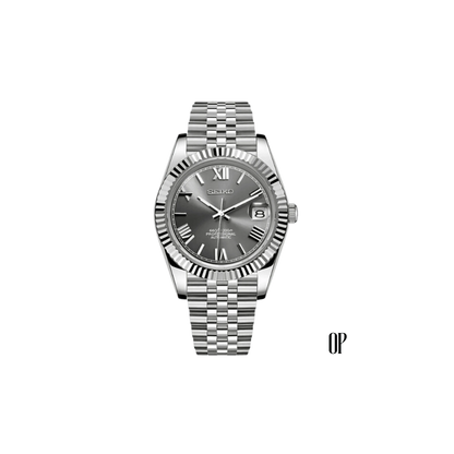 Seiko Mod Datejust Roman Grey.