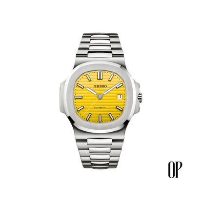 Seiko Mod Nautilus Yellow.