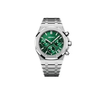 Seiko Mod Royal Oak Chronograph Green.