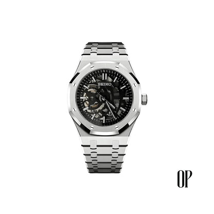 Seiko Mod Royal Oak Skeleton Black.
