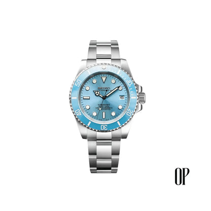 Seiko Mod Submariner Baby Blue.