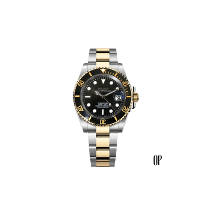Seiko Mod Submariner Two-Tone Black.