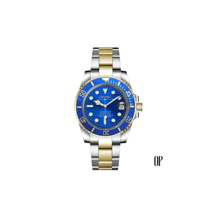 Seiko Mod Submariner Two Tone Blue.