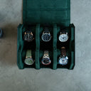 Hexagon Black Green 6 Slot Watch Box