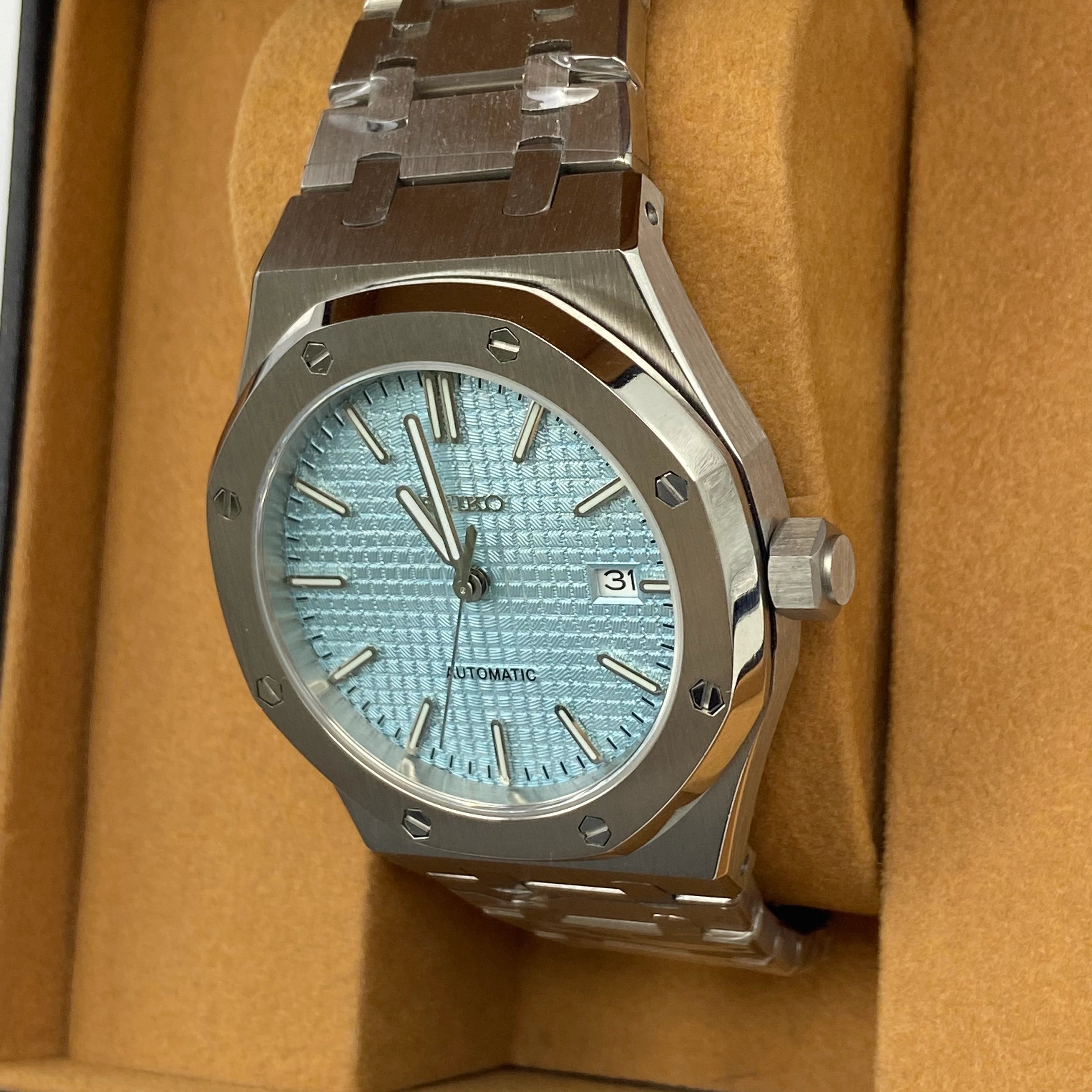 Seiko Mod Royal Oak Tiffany Blau