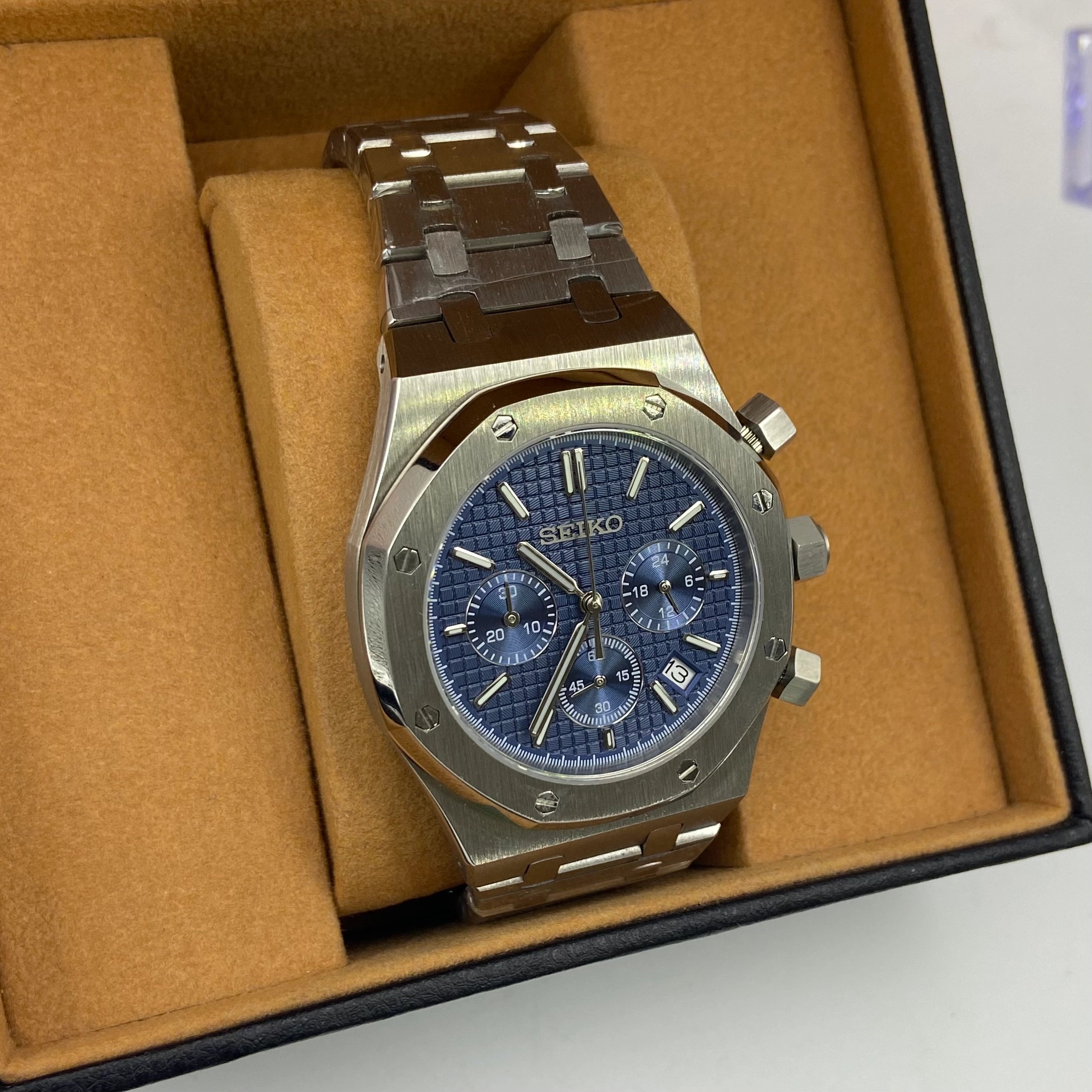Seiko Royal Oak Chronograph Blau