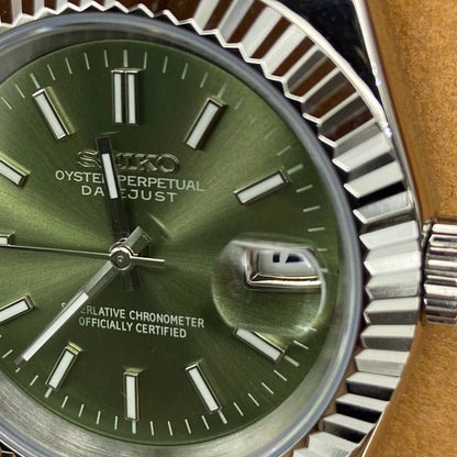 Seiko Mod Datejust Rhodium
