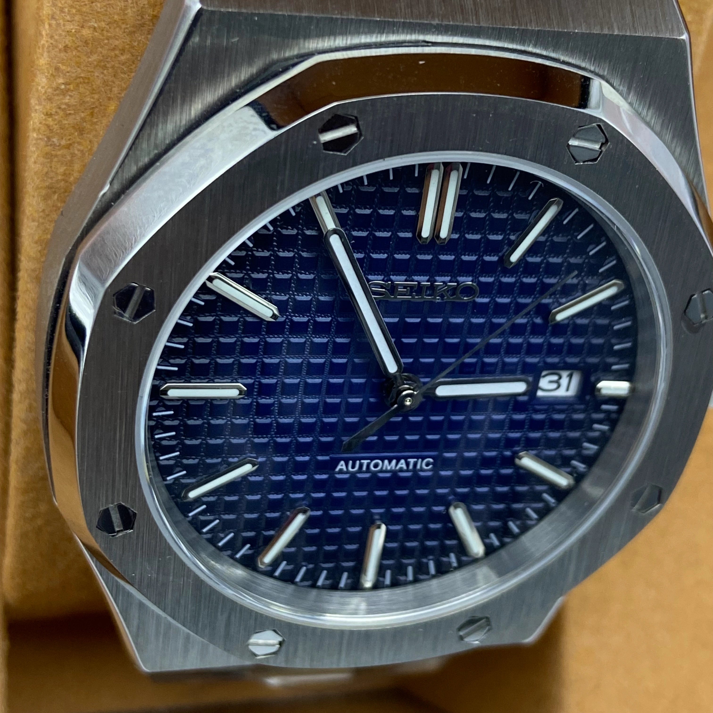 Seiko Mod Royal Oak Blau