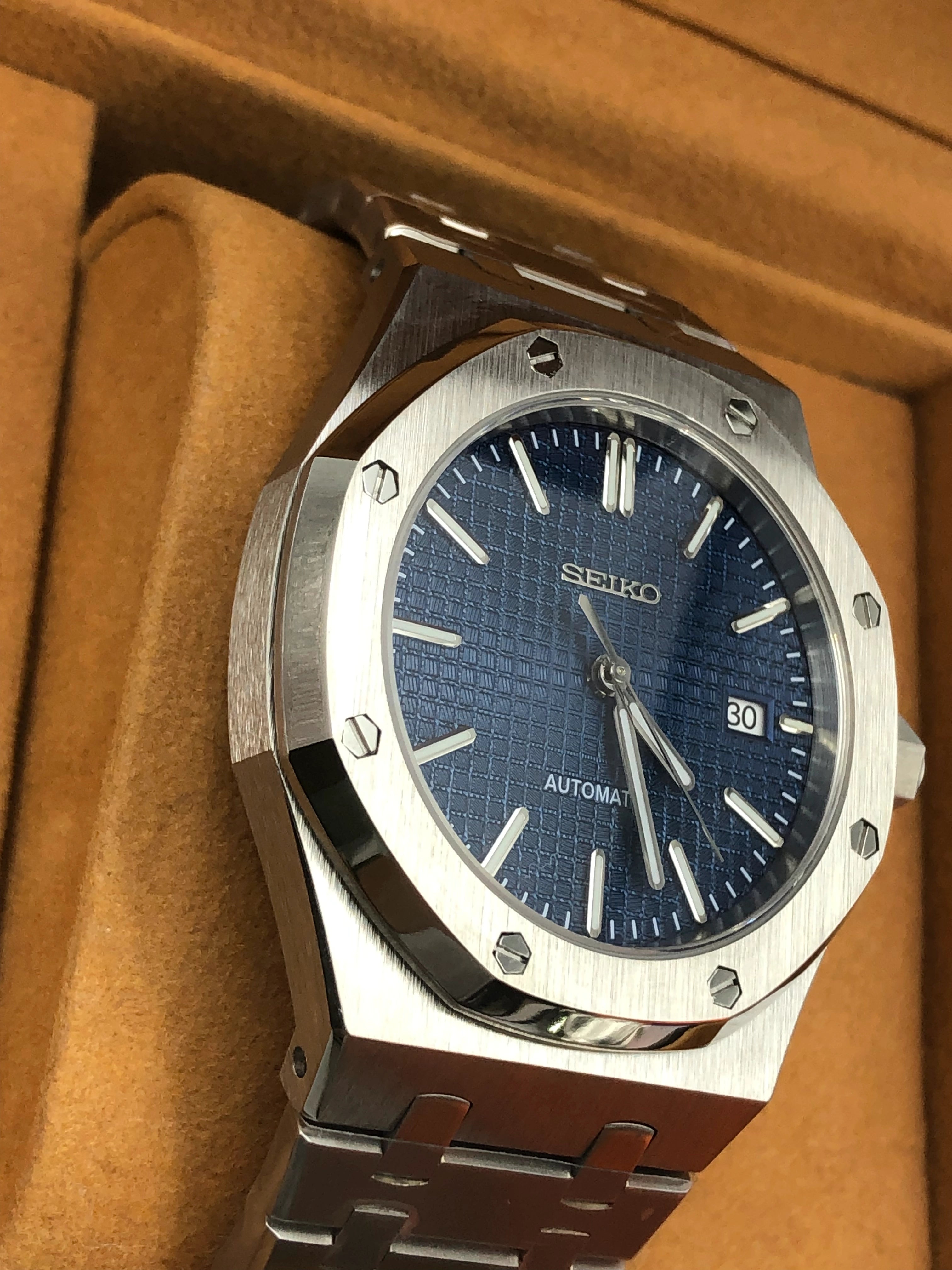 Seiko Mod Royal Oak Blue