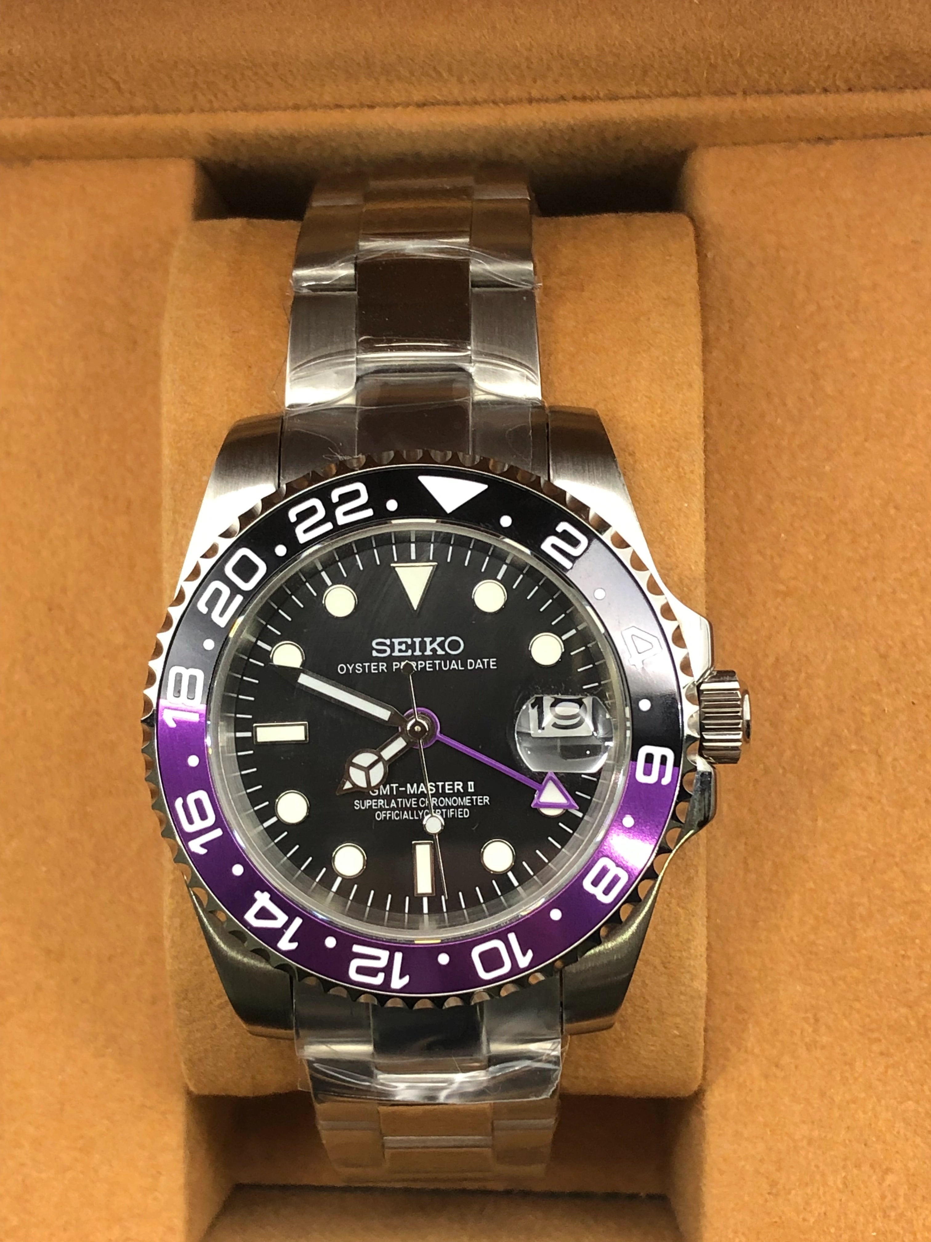 Seiko Mod Submariner Lila