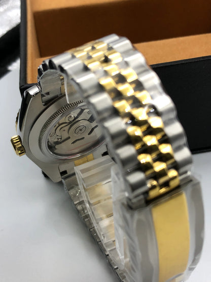 Seiko Mod Datejust Arabisch Weiß Zweifarbig