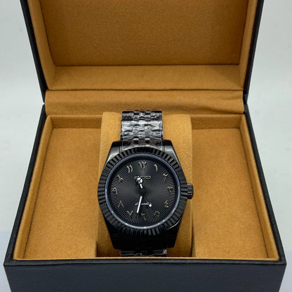 Seiko Mod Datejust Arabic Panthera Black