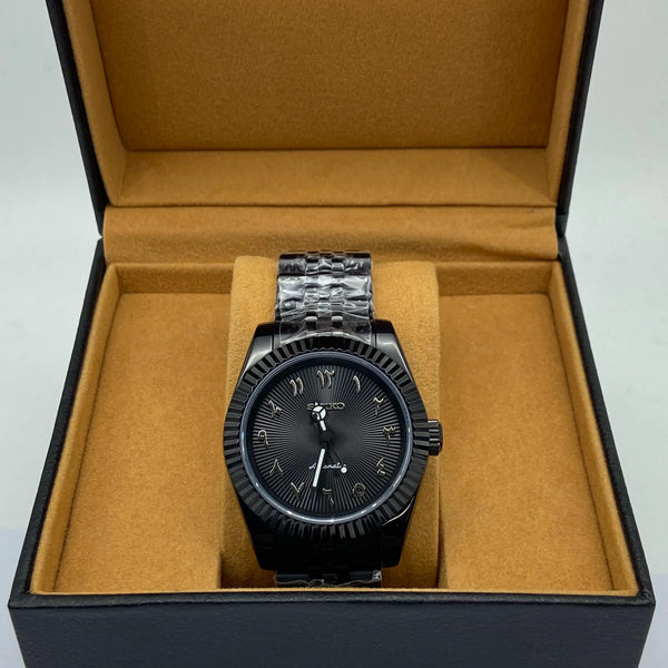 Seiko Mod Datejust Arabic Panthera Black