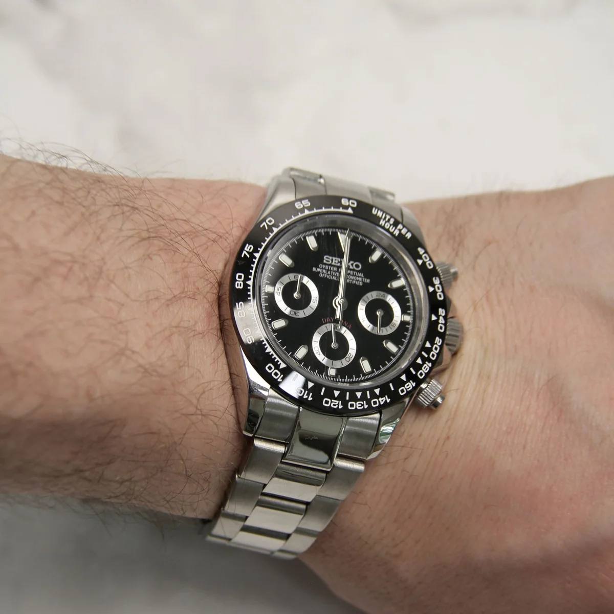 Seiko Mod Daytona Black Panda