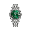 Seiko mod Datejust with green Roman dial automatic watch