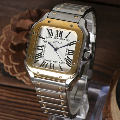 Seiko Mod Santos Two Tone Side Photo